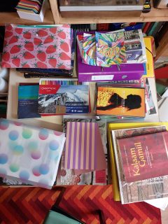 Current state of my table after finishing various deadlines, about which I hope to soon share more!