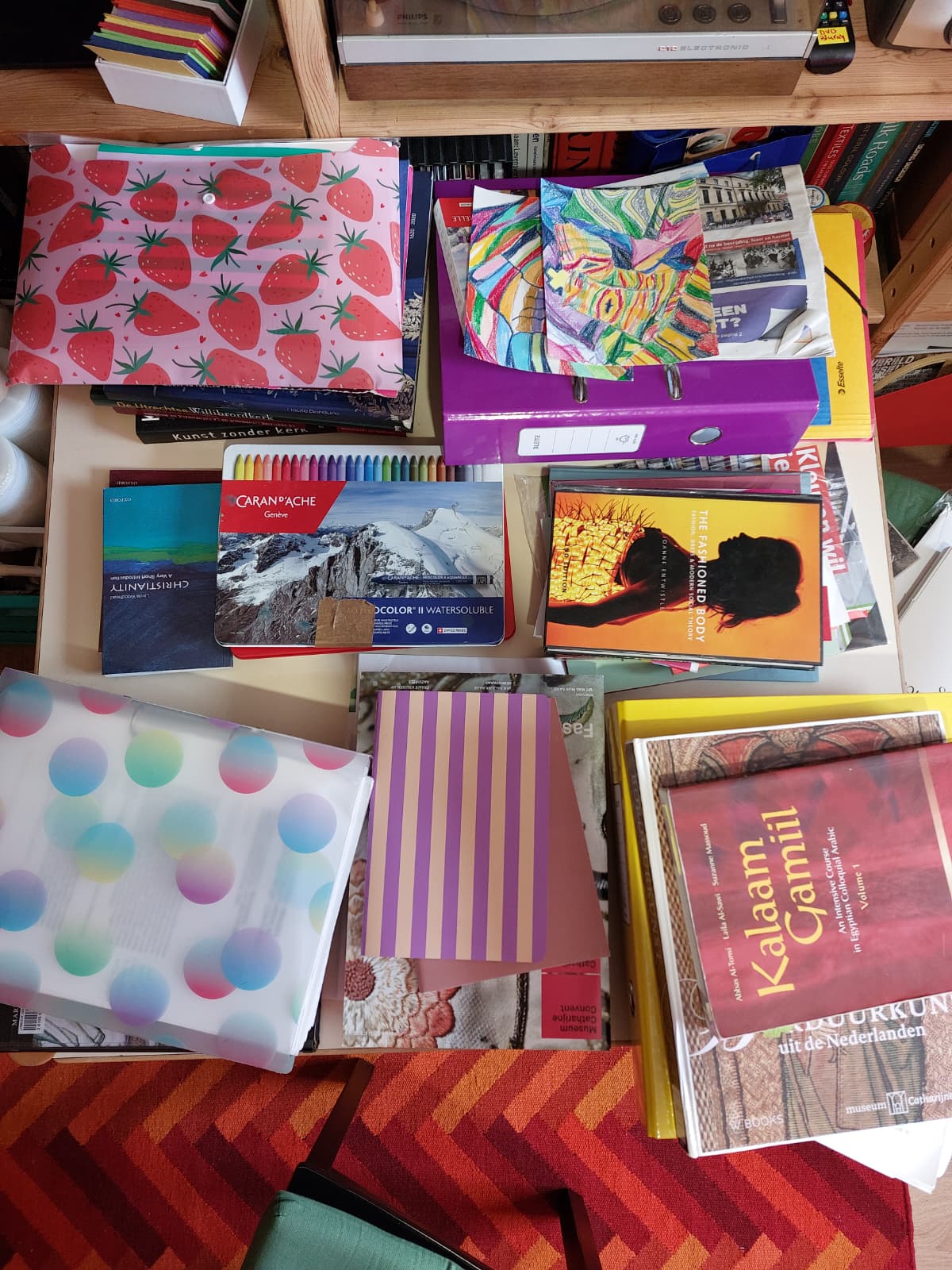 Current state of my table after finishing various deadlines, about which I hope to soon share more!